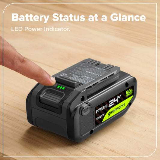 24V 5.0Ah Tabless Battery with Bi-Directional USB-C Port