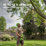24V 8" Cordless Battery Telescope Pole Saw + Bag, 3.0 Ah Battery & 65W Type-C Charger (3-Ft Cable)