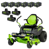 80V 42" Cordless Battery CrossoverZ Zero Turn Lawn Mower: (6) 4.0 Ah Batteries and (3) 8A Dual-Port Turbo Chargers, CRZ4281