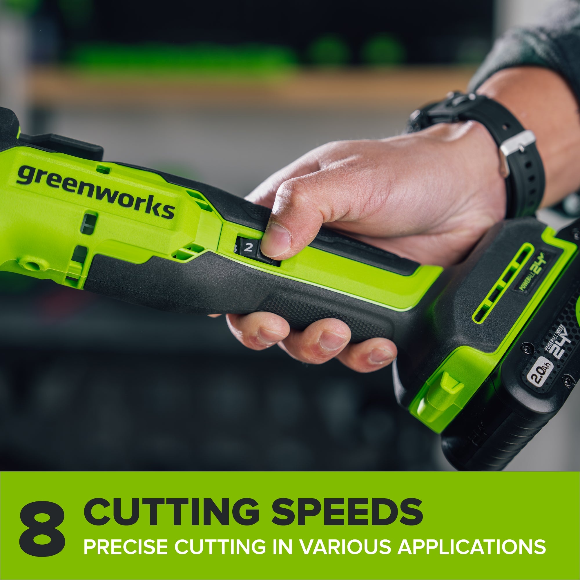24V PowerAll Brushless 3.2° Oscillating Multi-Tool with 3 Blades & 30-Piece Sanding Set (Tool Only)
