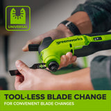24V PowerAll Brushless 3.2° Oscillating Multi-Tool with 3 Blades & 30-Piece Sanding Set (Tool Only)