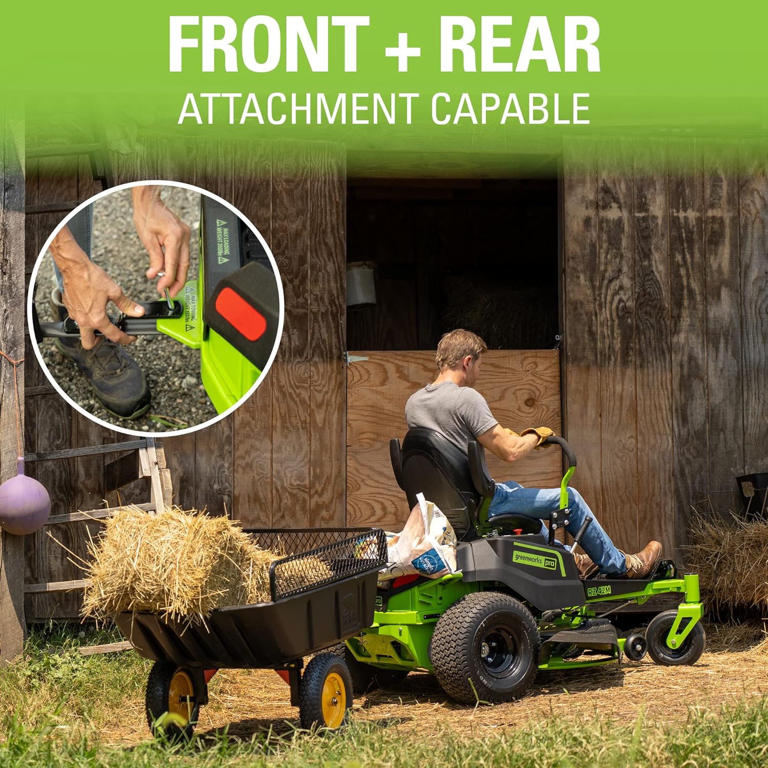 80V 42" Cordless Battery CrossoverZ Zero Turn Lawn Mower: (6) 4.0 Ah Batteries and (3) 8A Dual-Port Turbo Chargers, CRZ4281