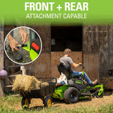 80V 42" Cordless Battery CrossoverZ Zero Turn Lawn Mower: (6) 4.0 Ah Batteries and (3) 8A Dual-Port Turbo Chargers, CRZ4281