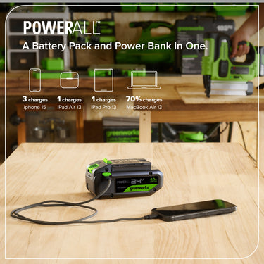 24V 4.0Ah 21700 Battery with Bi-Directional USB-C Port