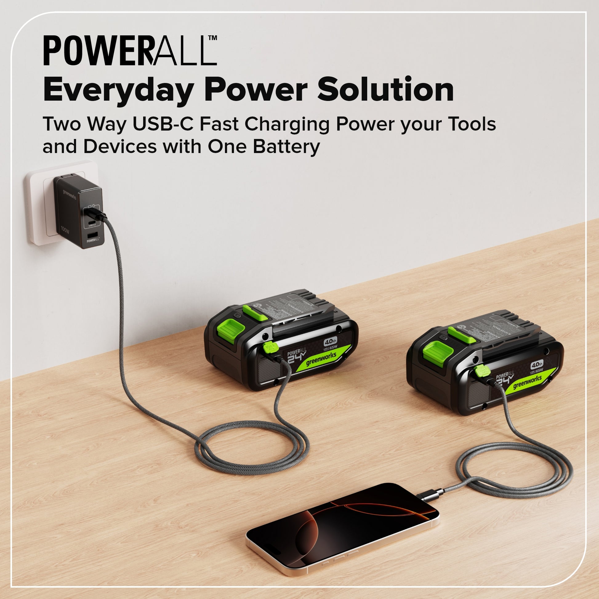 24V 4.0Ah 21700 Battery with Bi-Directional USB-C Port