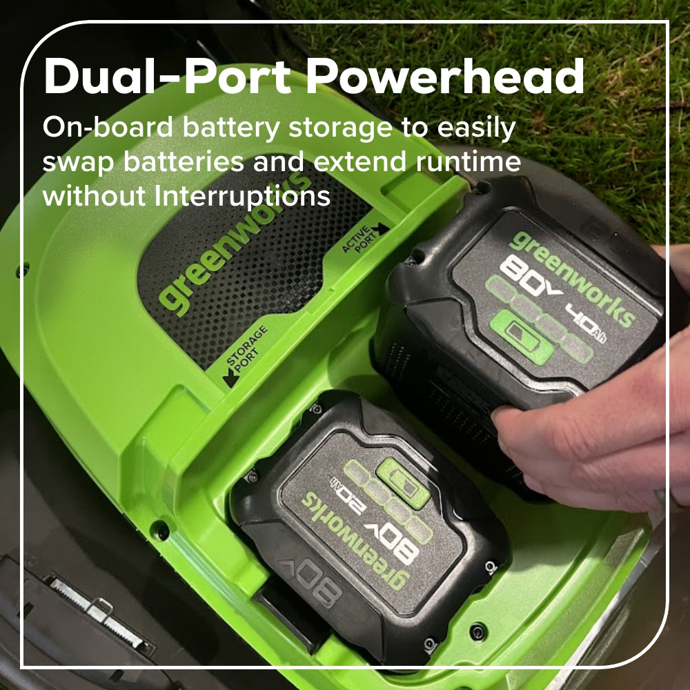 80V 21" Cordless Battery 4-in-1 Self-Propelled Mower: (1) 4.0Ah,(1) 2.0Ah Batteries & 2A Charger