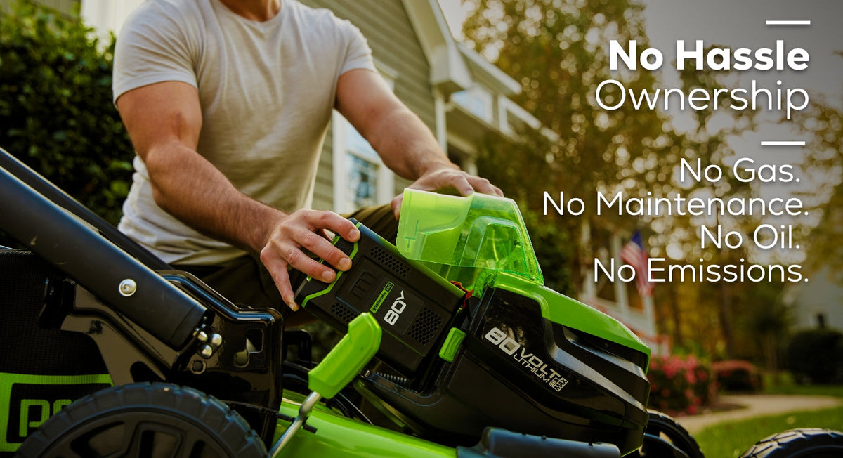 REFURBISHED 80V 21" Cordless Battery 4-in-1 Self-Propelled Lawn Mower w/ 4.0Ah, 2.0Ah Battery & Rapid Charger