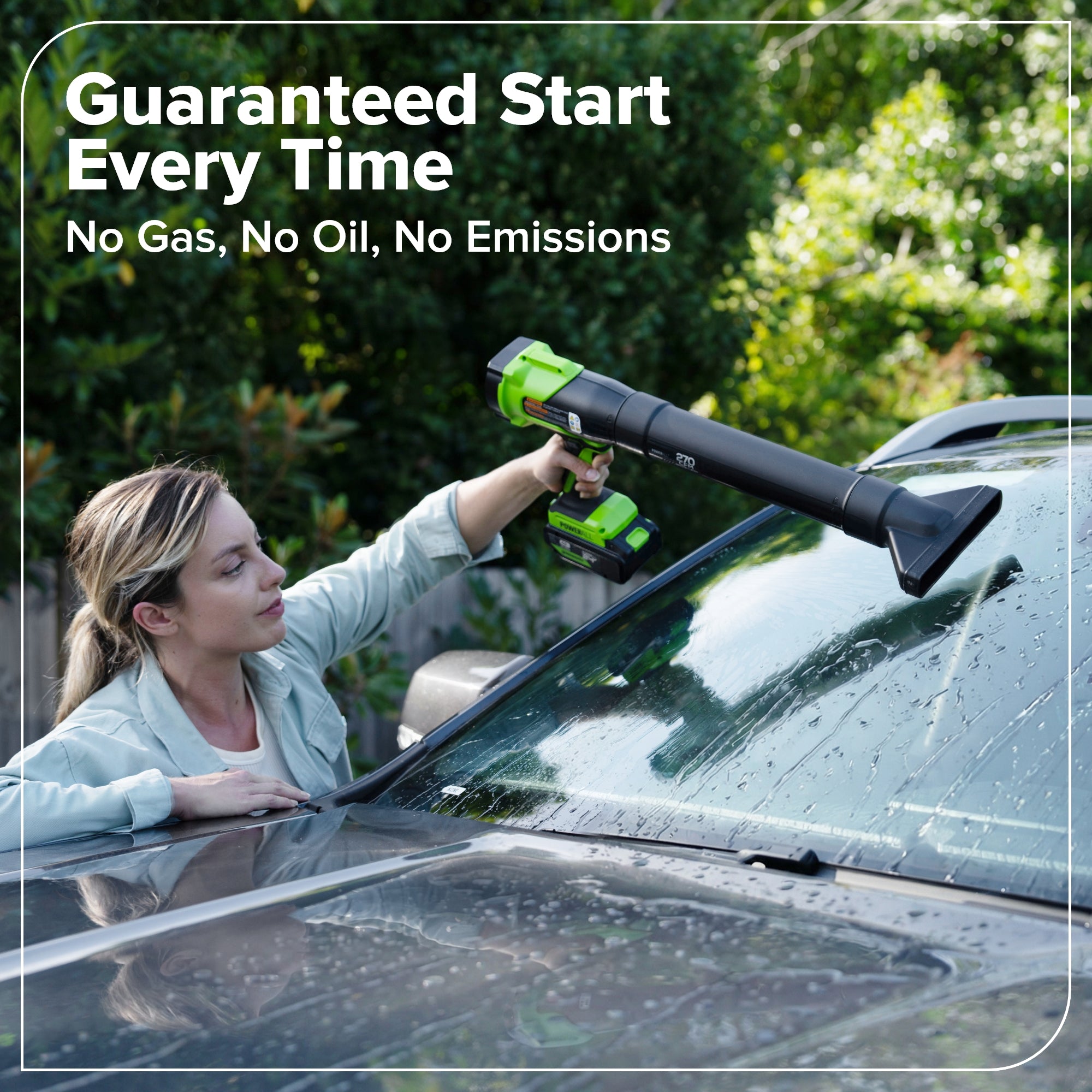 24V 270 CFM Cordless Battery Brushless Blower w/ 3.0Ah Battery & 30W Type-C Charger(3-Ft Cable)