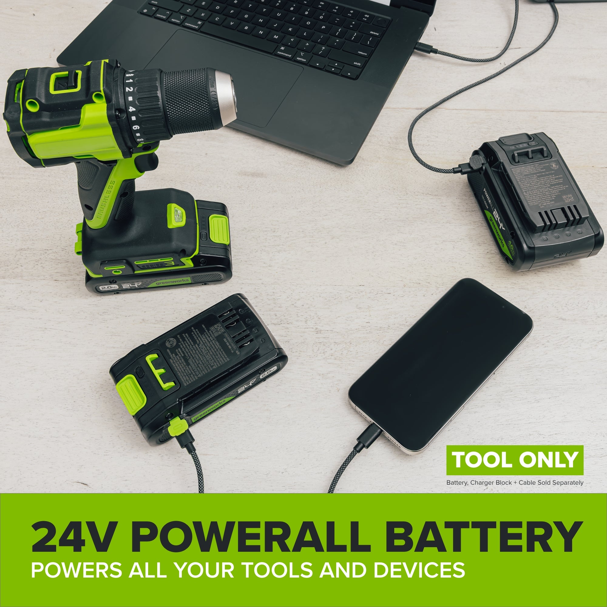 24V 10" Cordless Battery Buffer and Polisher (Tool Only)