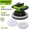 24V 10" Cordless Battery Buffer and Polisher (Tool Only)