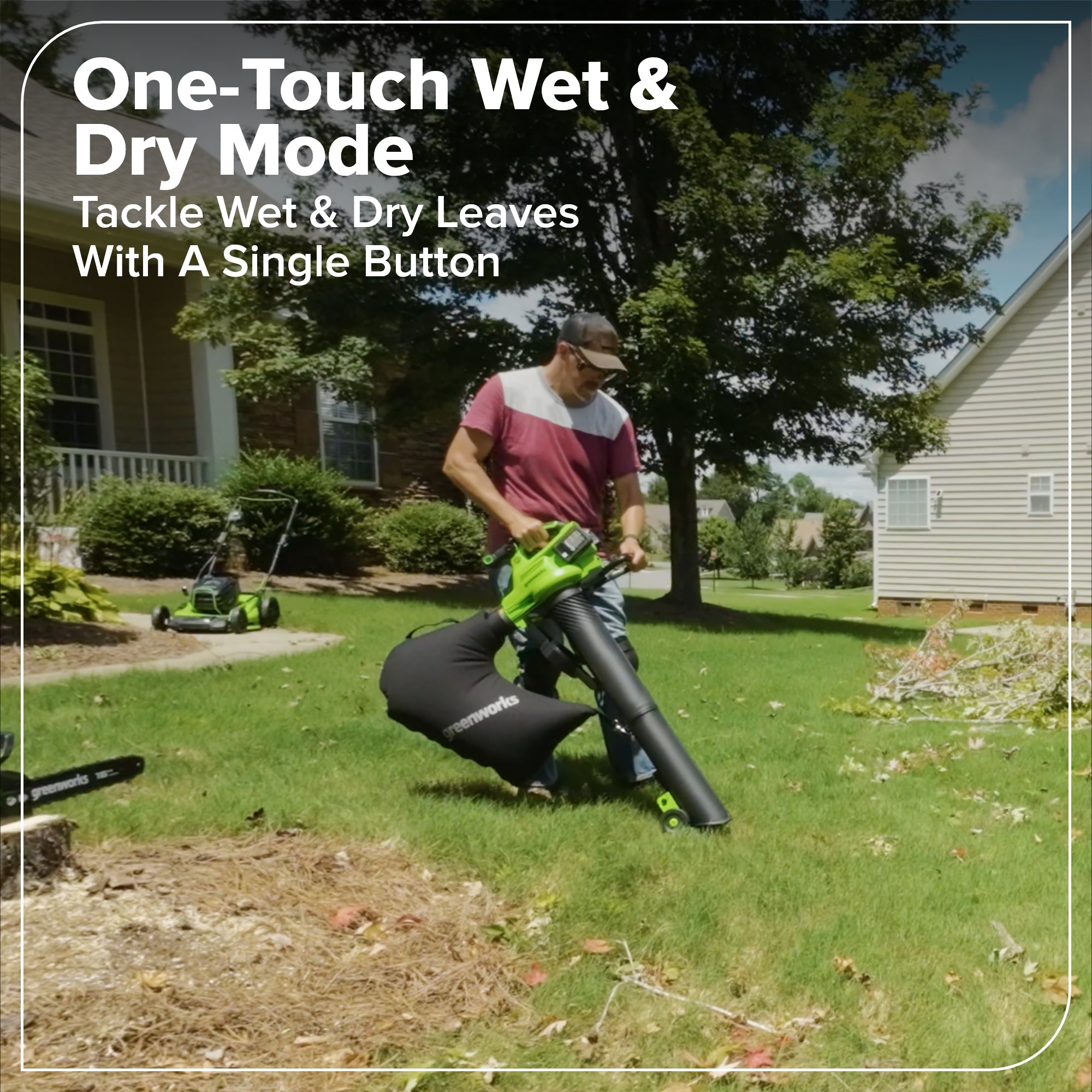 48V (24V x 2) 520 CFM Cordless Battery BL Leaf Blower/Vacuum w/ (2) 6.0Ah Battery, 100W Type-C Charger & (2) 3-Ft Cables