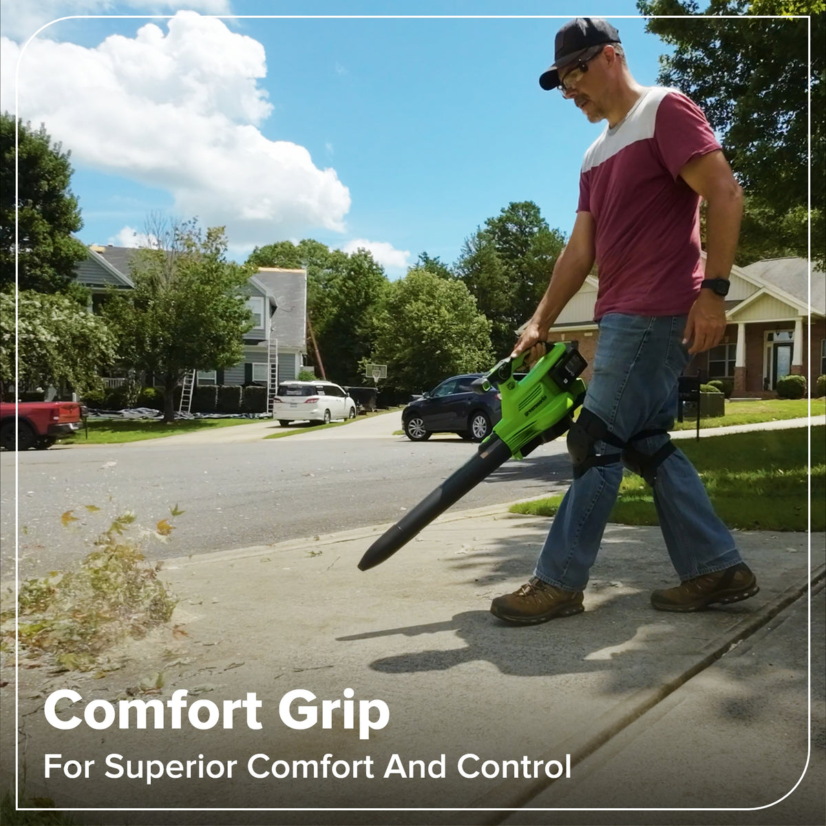 48V (24V x 2) 520 CFM Cordless Battery BL Leaf Blower/Vacuum w/ (2) 6.0Ah Battery, 100W Type-C Charger & (2) 3-Ft Cables