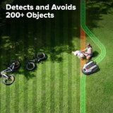 AiMowbot C20Z Wire-Free RTKVision Robotic Mower | 1/2 Acre, 4-Wheel Version