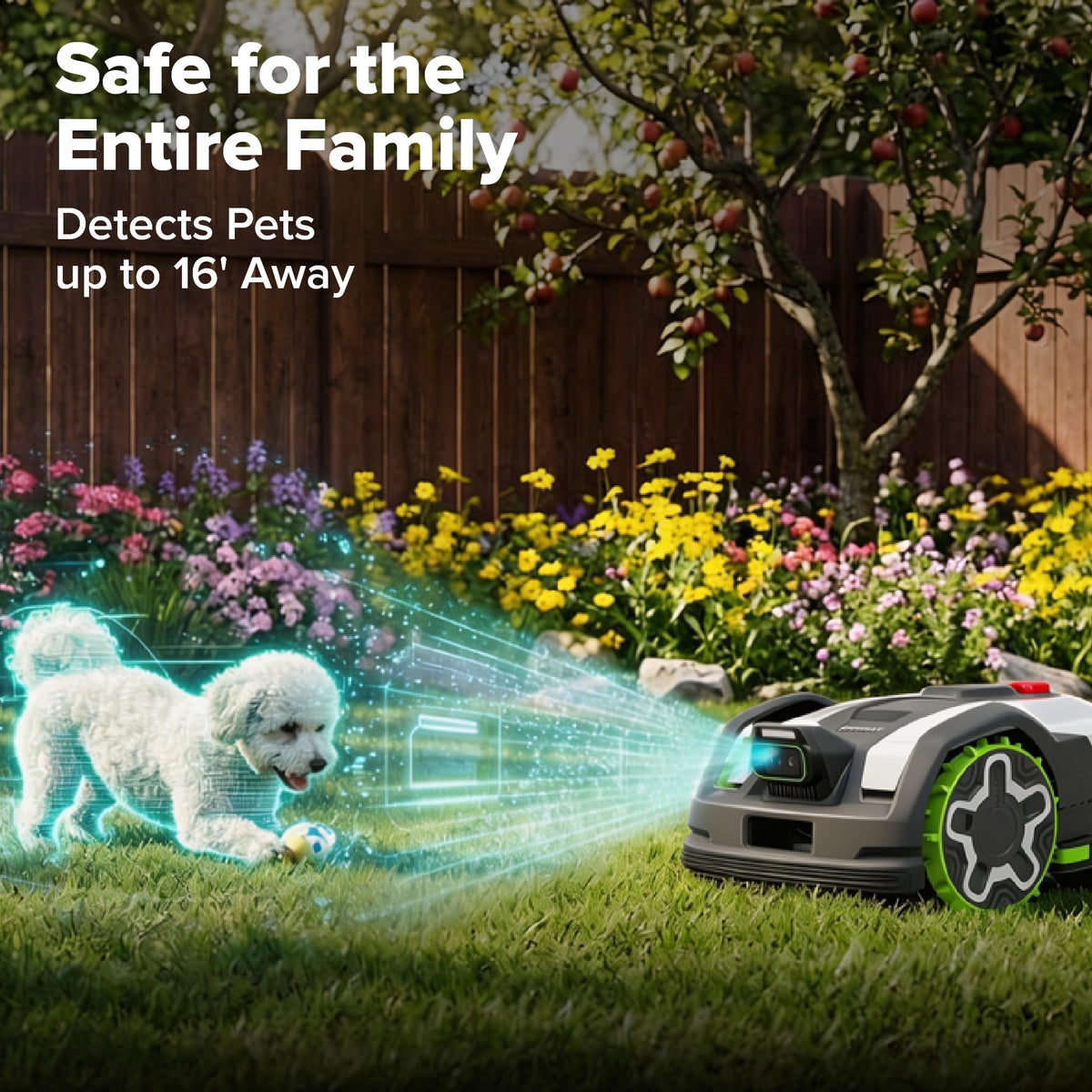 AiMowbot C20Z Wire-Free RTKVision Robotic Mower | 1/2 Acre, 4-Wheel Version