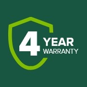 <h3>4-Year Warranty</h3><p>Find peace of mind with Greenworks Limited Warranty.</p>