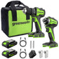 24V Cordless Battery 400 in-lbs Drill / Driver and 1950 in-lbs Impact Driver w/ Two(2) 2.0Ah USB-C Batteries & 65W USB-C Fast Charger
