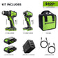 24V Cordless Battery 400 in-lbs Drill / Driver and 1950 in-lbs Impact Driver w/ Two(2) 2.0Ah USB-C Batteries & 65W USB-C Fast Charger