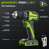24V Cordless Battery 400 in-lbs Drill / Driver and 1950 in-lbs Impact Driver w/ Two(2) 2.0Ah USB-C Batteries & 65W USB-C Fast Charger
