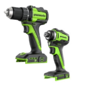<h3>24V 400 in-lbs Drill / Driver and 1950 in-lbs Impact Driver</h3><ul><li>(2)Belt Clips</li><li>(2)Bits</li><li>(1)Tool Bag</li></ul>