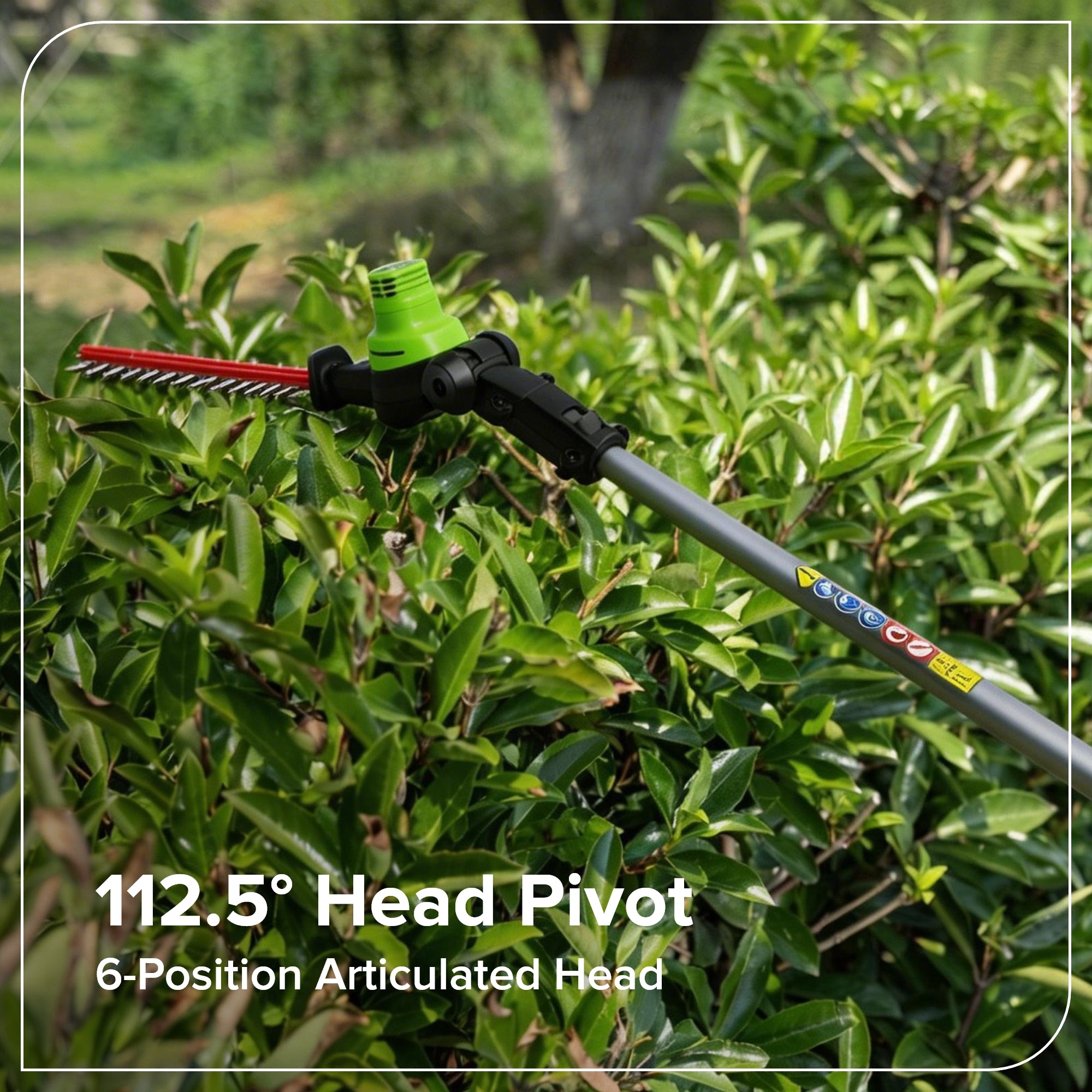24V 8" Cordless Battery Pole Saw w/ 20" Hedge Trimmer Attachment Combo Kit (2.0 Ah Battery & 30W Type-C Charger (3-Ft cable))