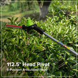 24V 8" Cordless Battery Pole Saw w/ 20" Hedge Trimmer Attachment Combo Kit (2.0 Ah Battery & 30W Type-C Charger (3-Ft cable))