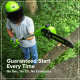 24V 8" Cordless Battery Pole Saw w/ 20" Hedge Trimmer Attachment Combo Kit (2.0 Ah Battery & 30W Type-C Charger (3-Ft cable))