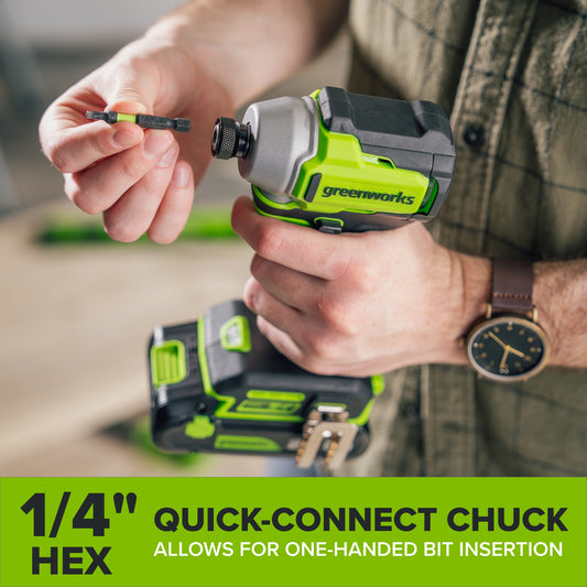 24V PowerAll Brushless 8-Tool Combo Kit: (2) 2.0 Ah USB-C Batteries, 30W USB-C Charger Block, and 3' 100W USB-C Cable