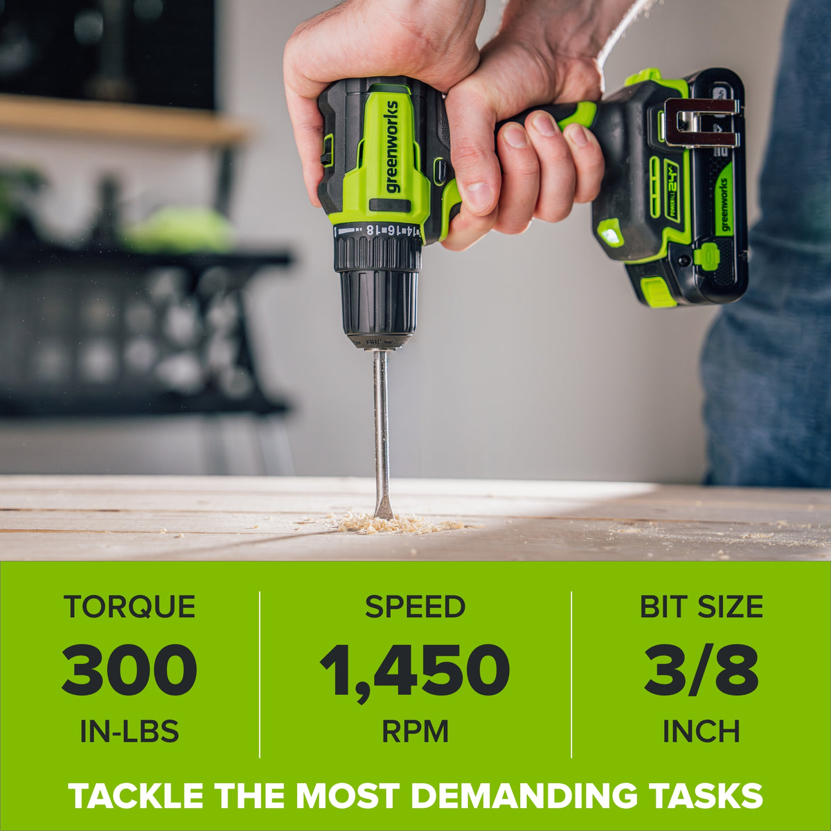 24V PowerAll 3/8" 300 in-lbs Drill and 1/4" 1900 in-lbs Brushless Impact Driver Combo Kit: (2) 2.0 Ah USB-C Batteries, (1) 30W USB-C Charger, (1) 3' 100W USB-C Cable and 33-piece Accessory Set