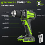 24V Brushless Power Tool 4PC Combo Kit w/ (1) 4.0Ah & (1) 2.0Ah USB-C Batteries and 65W USB-C Fast Charger