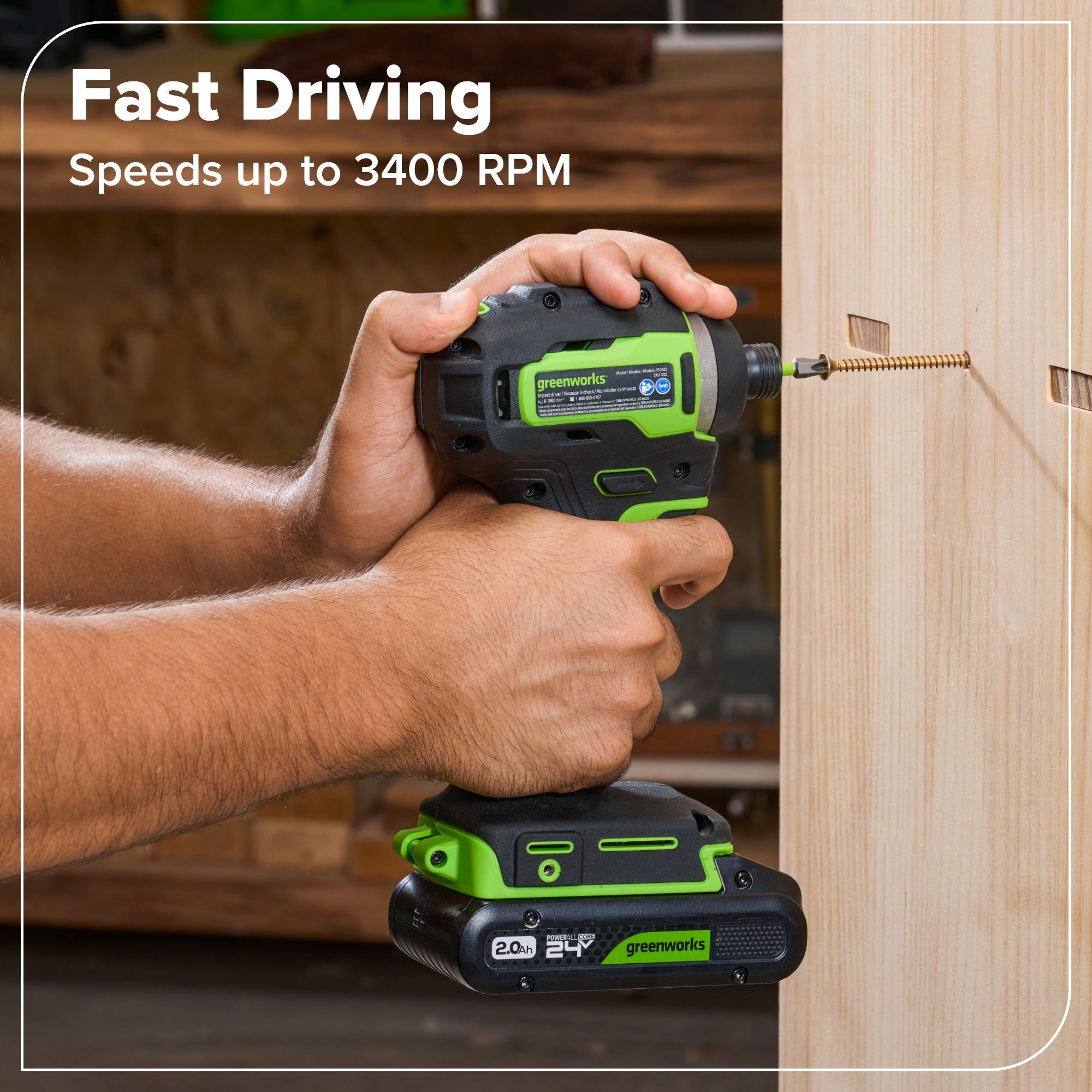 24V Brushless Power Tool 8PC Combo Kit w/ (2) 4.0Ah & (1) 2.0Ah USB-C Batteries and Charger