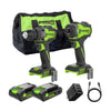 24V PowerAll Pro 530 in-lb Drill Driver and 2,200 in-lb Impact Driver Combo Kit, with (2) 2.0 Ah Batteries, 65W Charger, 3' Cable, Belt Clips, and Carrying Bag