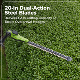 40V 8" Cordless Battery Telescope Pole Saw w/ 20" Hedge Trimmer Attachment Combo Kit (2.5Ah Battery & Charger)