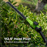 40V 8" Cordless Battery Telescope Pole Saw w/ 20" Hedge Trimmer Attachment Combo Kit (2.5Ah Battery & Charger)