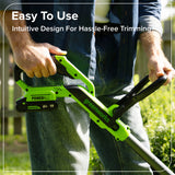 24V 12" Cordless Battery String Trimmer/Edger and 515 CFM Blower Combo Kit w/ 3.0Ah Battery,65W Type-C Charger & (2) 3-Ft Cables