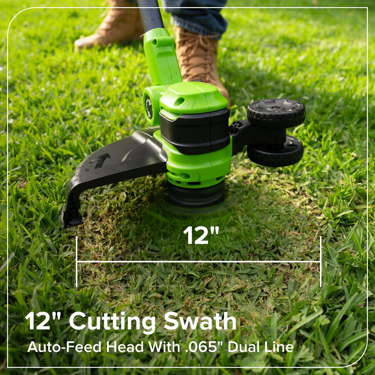 24V 12" Cordless Battery String Trimmer/Edger and 515 CFM Blower Combo Kit w/ 3.0Ah Battery,65W Type-C Charger & (2) 3-Ft Cables