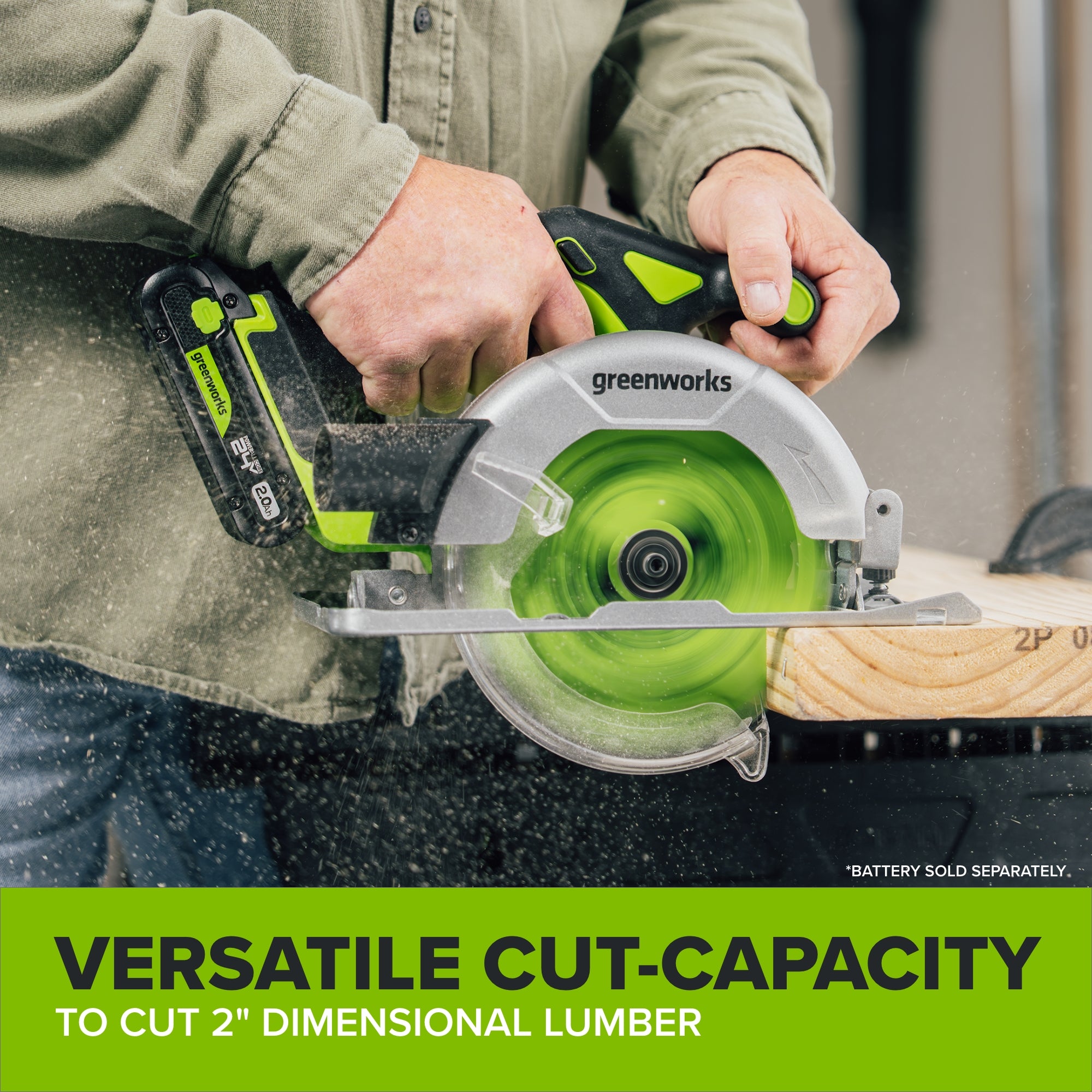 24V PowerAll 6-1/2" 5000RPM Circular Saw, Tool Only