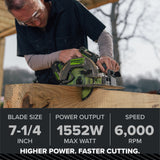 24V 7.25" 5 Series Cordless Battery Brushless Circular Saw (Tool Only)