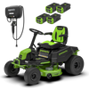 82V 42" CrossoverT Riding Lawn Tractor: (4) 82V 6.0 Ah Batteries and (1) 600W Turbo Wall Charger, CRT4282