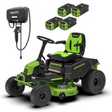 82V 42" CrossoverT Riding Lawn Tractor: (4) 82V 6.0 Ah Batteries and (1) 600W Turbo Wall Charger, CRT4282