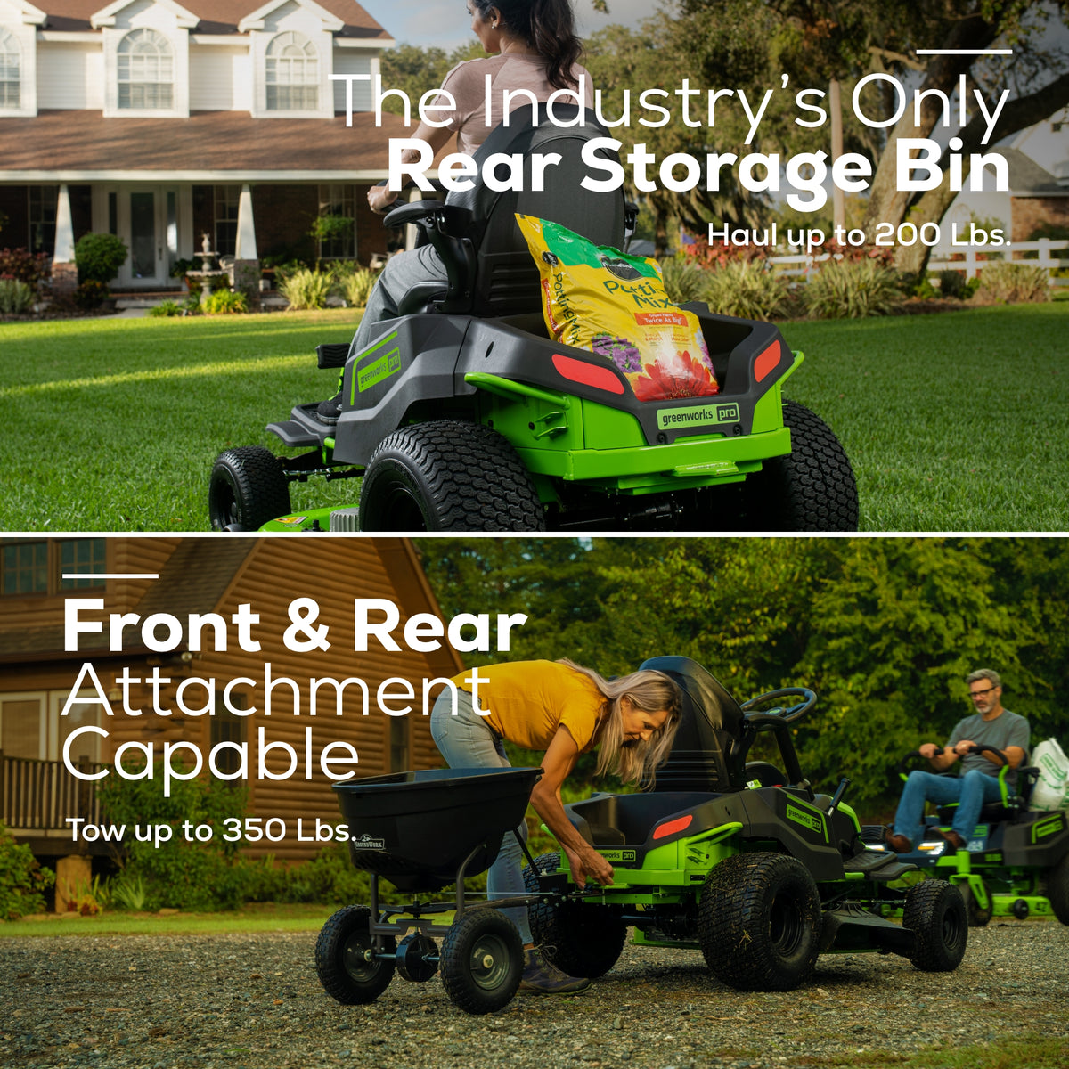 82V 42" CrossoverT Riding Lawn Tractor: (4) 82V 6.0 Ah Batteries and (1) 600W Turbo Wall Charger, CRT4282