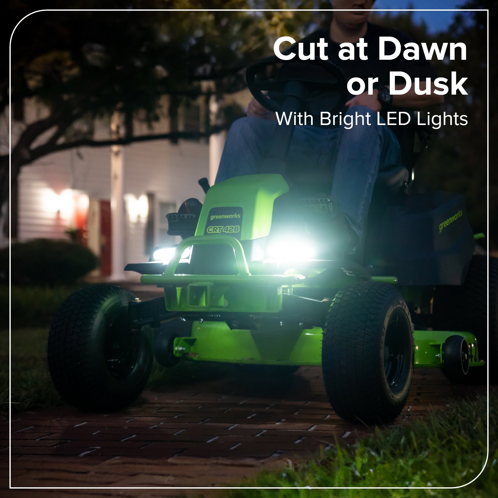80V 42" CrossoverT Riding Lawn Tractor : (4) 6.0 Ah Batteries and 600-Watt Charger, CRT4282