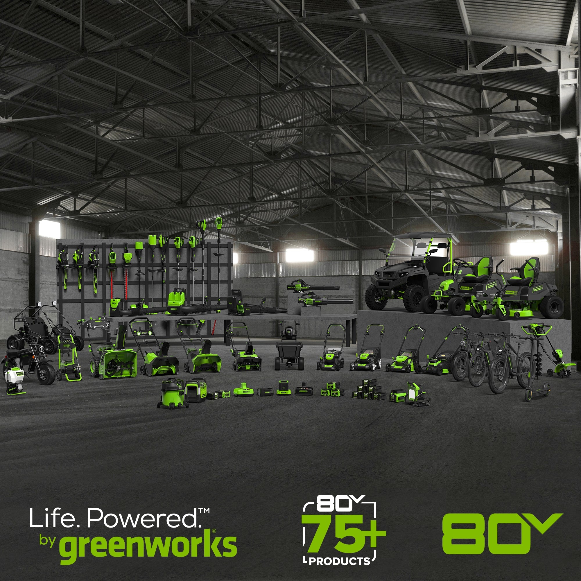 80V 42" CrossoverT Riding Lawn Tractor : (4) 6.0 Ah Batteries and 600-Watt Charger, CRT4282