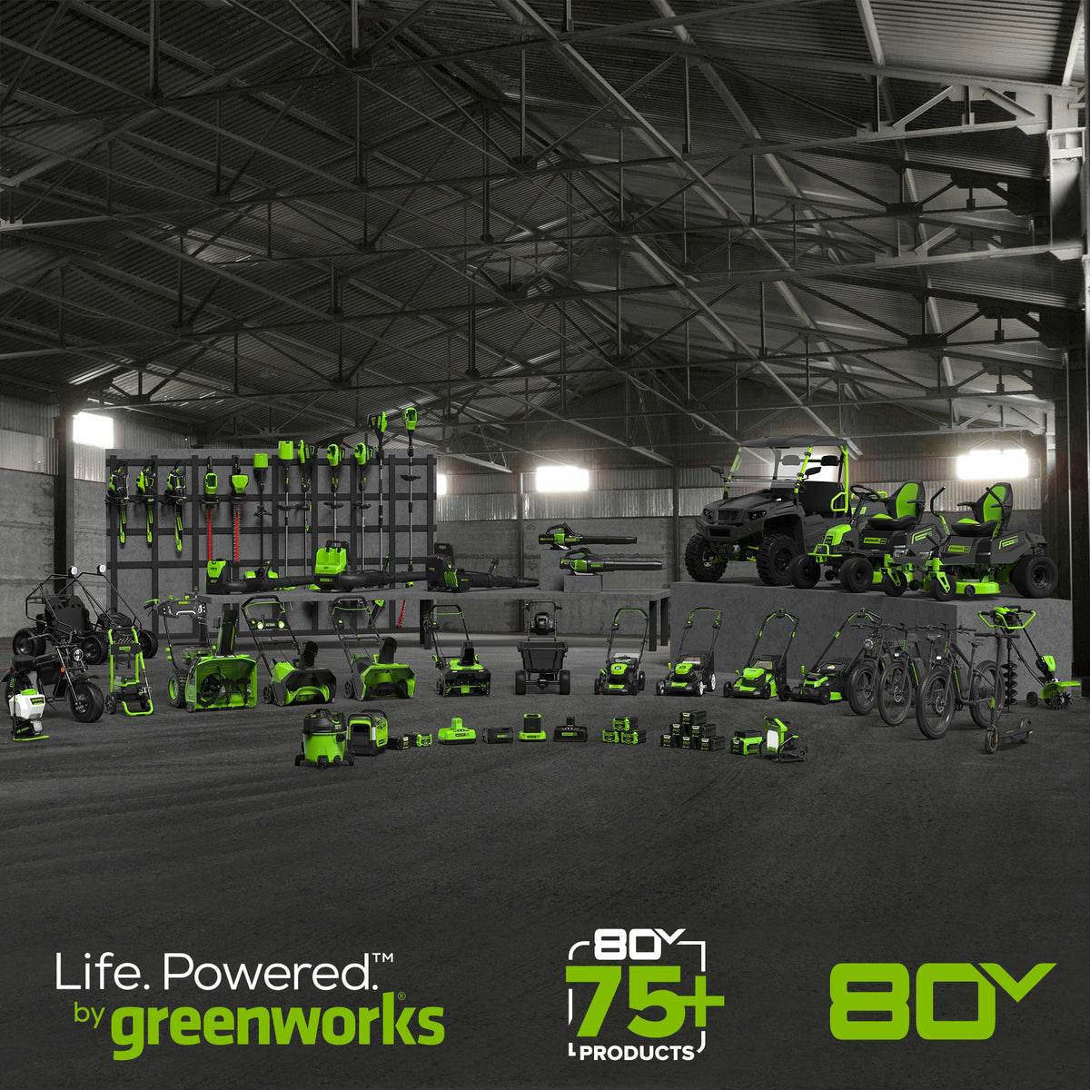 80V 42" CrossoverT Riding Lawn Tractor : (4) 6.0 Ah Batteries and 600-Watt Charger, CRT4282