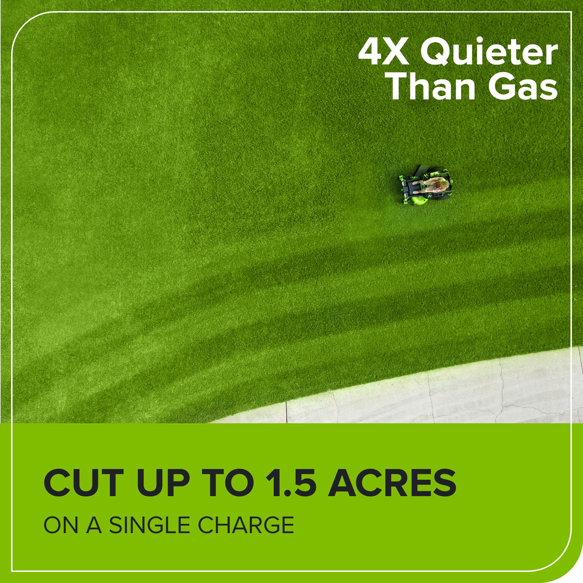 60V 42" Electric CrossoverZ Zero Turn Mower: (4) 8 Ah Batteries and 600W Wall Charger