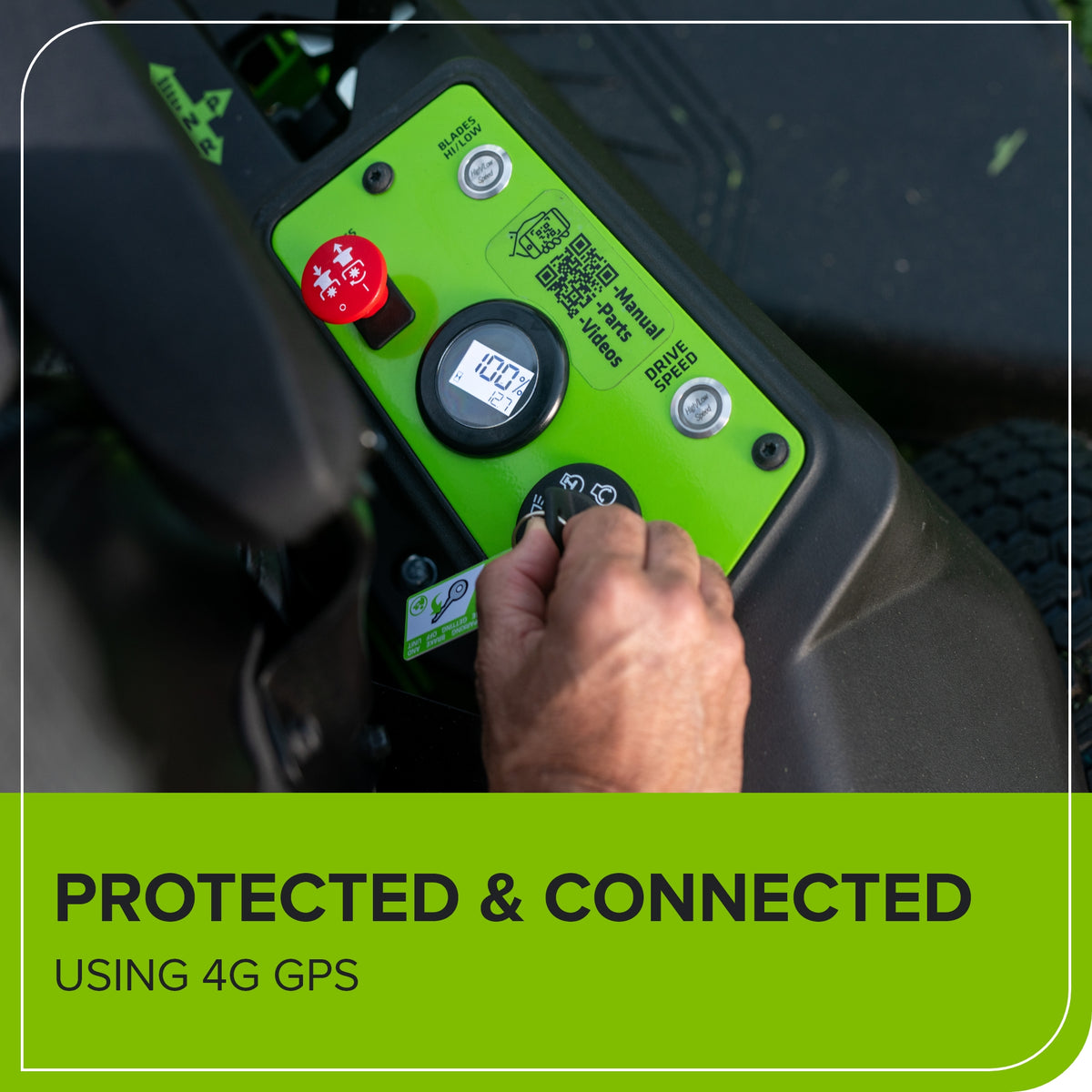 60V 42" Electric CrossoverZ Zero Turn Mower: (4) 8 Ah Batteries and 600W Wall Charger