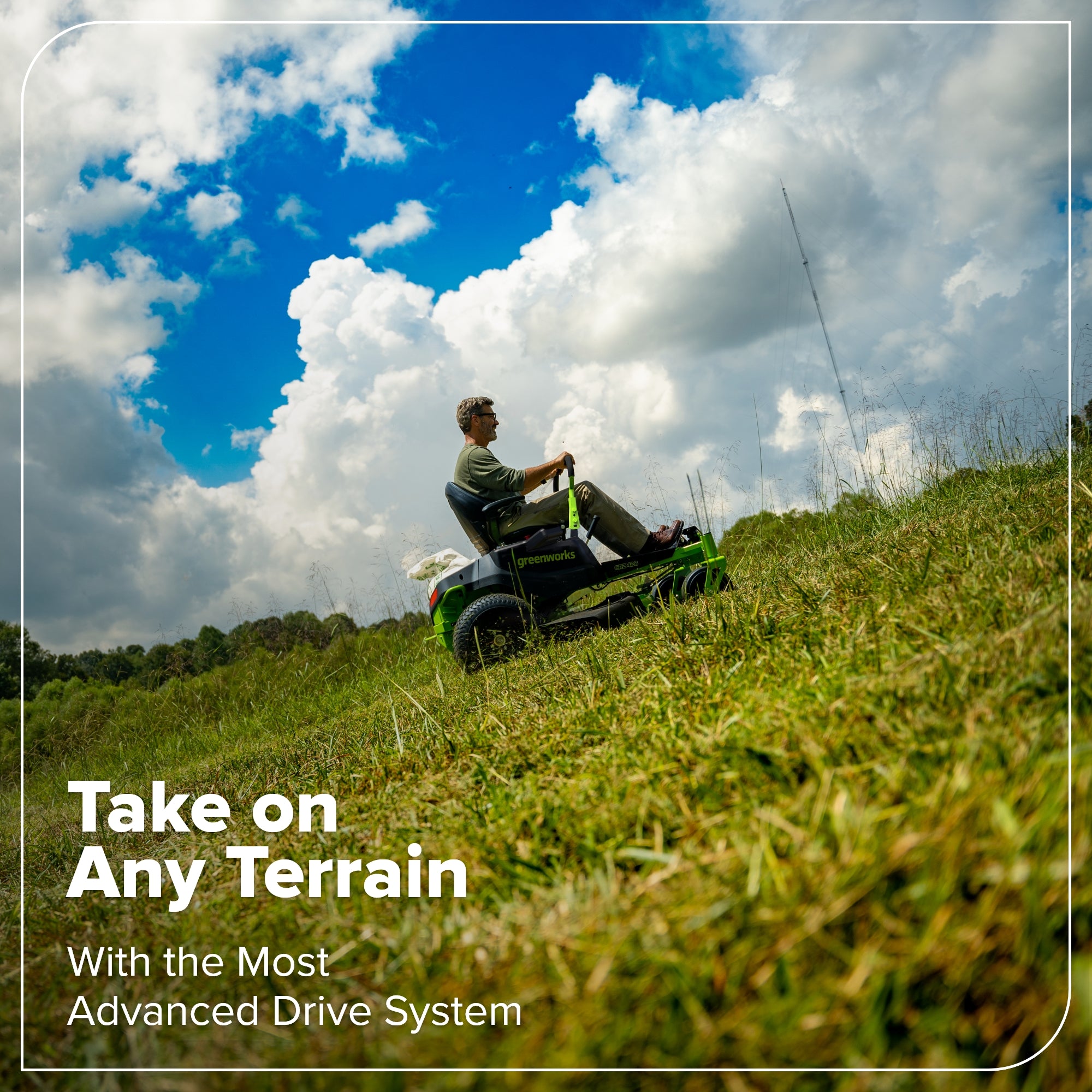 80V 42" Cordless Battery CrossoverZ Zero Turn Lawn Mower, (6) 6Ah Batteries and 600W Wall Charger