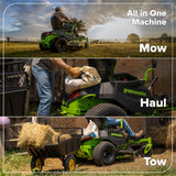 80V 42" Cordless Battery CrossoverZ Zero Turn Lawn Mower, (6) 6Ah Batteries and 600W Wall Charger