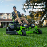 80V 42" Cordless Battery CrossoverZ Zero Turn Lawn Mower, (6) 6Ah Batteries and 600W Wall Charger