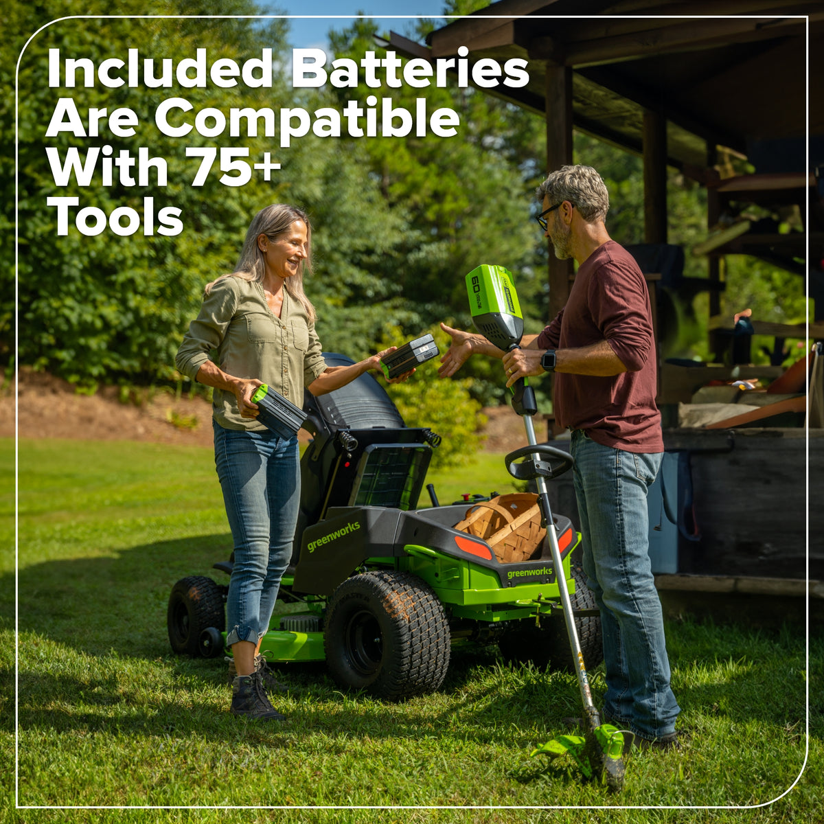 80V 42" Cordless Battery CrossoverZ Zero Turn Lawn Mower, (6) 6Ah Batteries and 600W Wall Charger