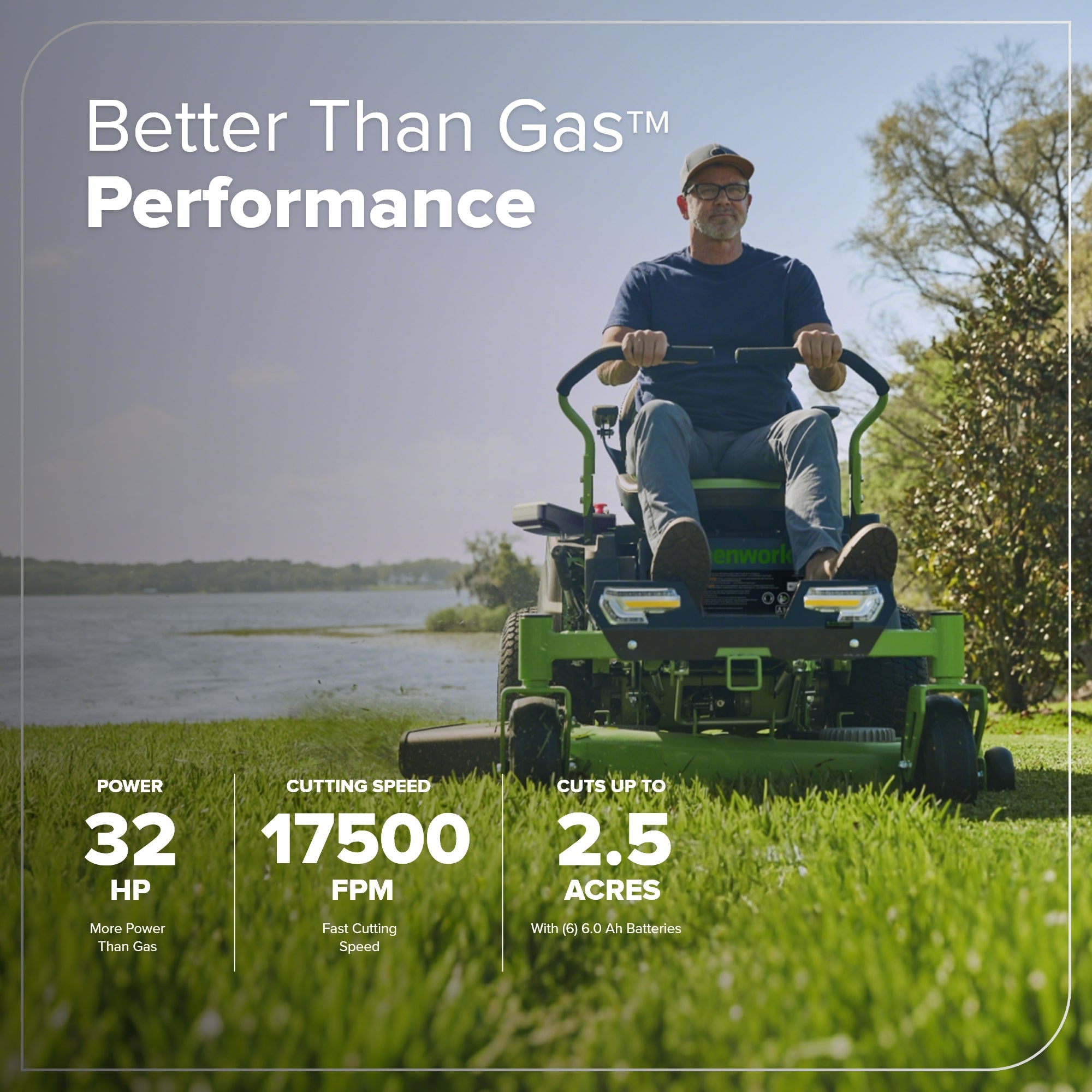 80V 42" Cordless Battery CrossoverZ Zero Turn Lawn Mower, (6) 6Ah Batteries and 600W Wall Charger